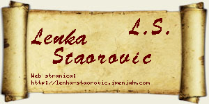 Lenka Staorović vizit kartica